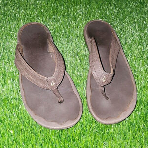 Olukai Sandals Womens 9 Ohana Brown Flip Flops Slide Thong Beach Comfort Cruise